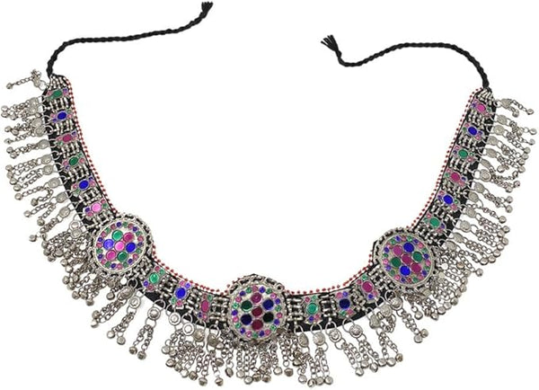 Cultural heritage waist belt inspired by nomadic Afghan tribal jewelry and metalwork.