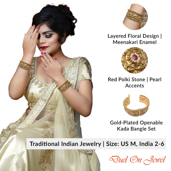 Gift-ready Indian jewelry set presented in a signature burgundy organza bag by Duel On Jewel.