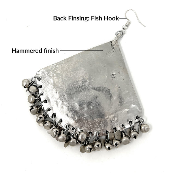 Bold Afghan bohemian earrings with colorful stones, perfect for weddings, festivals, and gifting