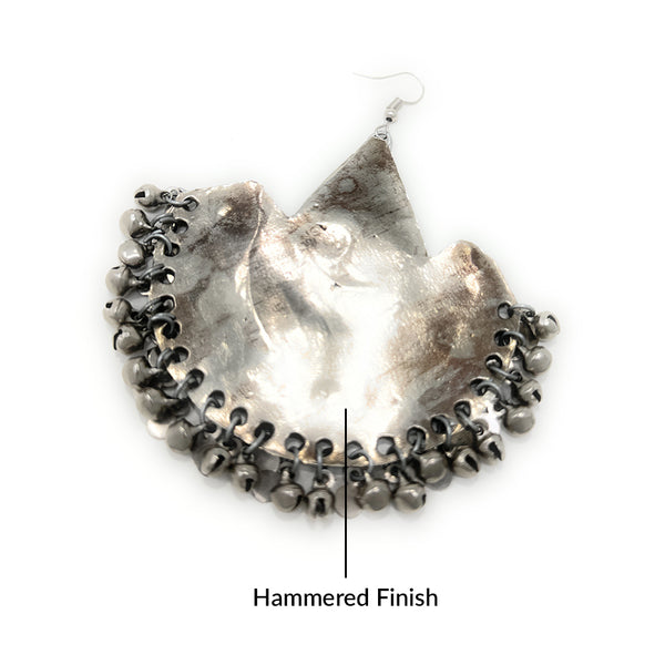 Handcrafted Afghan earrings with jingling bead clusters, cultural heritage jewelry for women