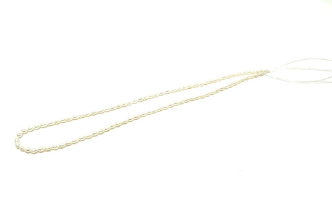 Duel On Jewel | Natural Mini Freshwater Pearl Bead String | 2.5–3mm White Cultured Pearls | Rice-Shaped for Jewelry Making & DIY Crafting | 15-Inch Strand for Earrings, Rings, Bracelets