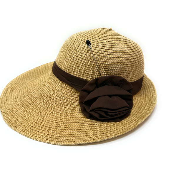 Duel On Jewel | Vintage Silver Hat Pin with Black Bead Cap | Long Stick Pin for Hats, Scarves, Turbans, Brooch Craft & Lapel Styling | Classic Floral Accent for Formalwear & Costumes