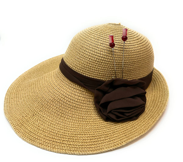 Duel On Jewel | 2-Pack Burgundy & Rose Glass Bead Hat Pins – Long Silver Stick Pins for Hats, Lapels, Hijabs, Scarves & Accessories | Elegant Retro-Inspired Styling Accent for Women & Men