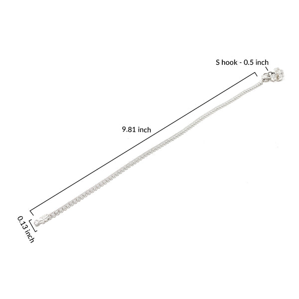 Bollywood Indian Silver Chain Bells Anklet Payal Pair Set For Women - Beach Bohemian Dance Party Gift - Duel On Jewel