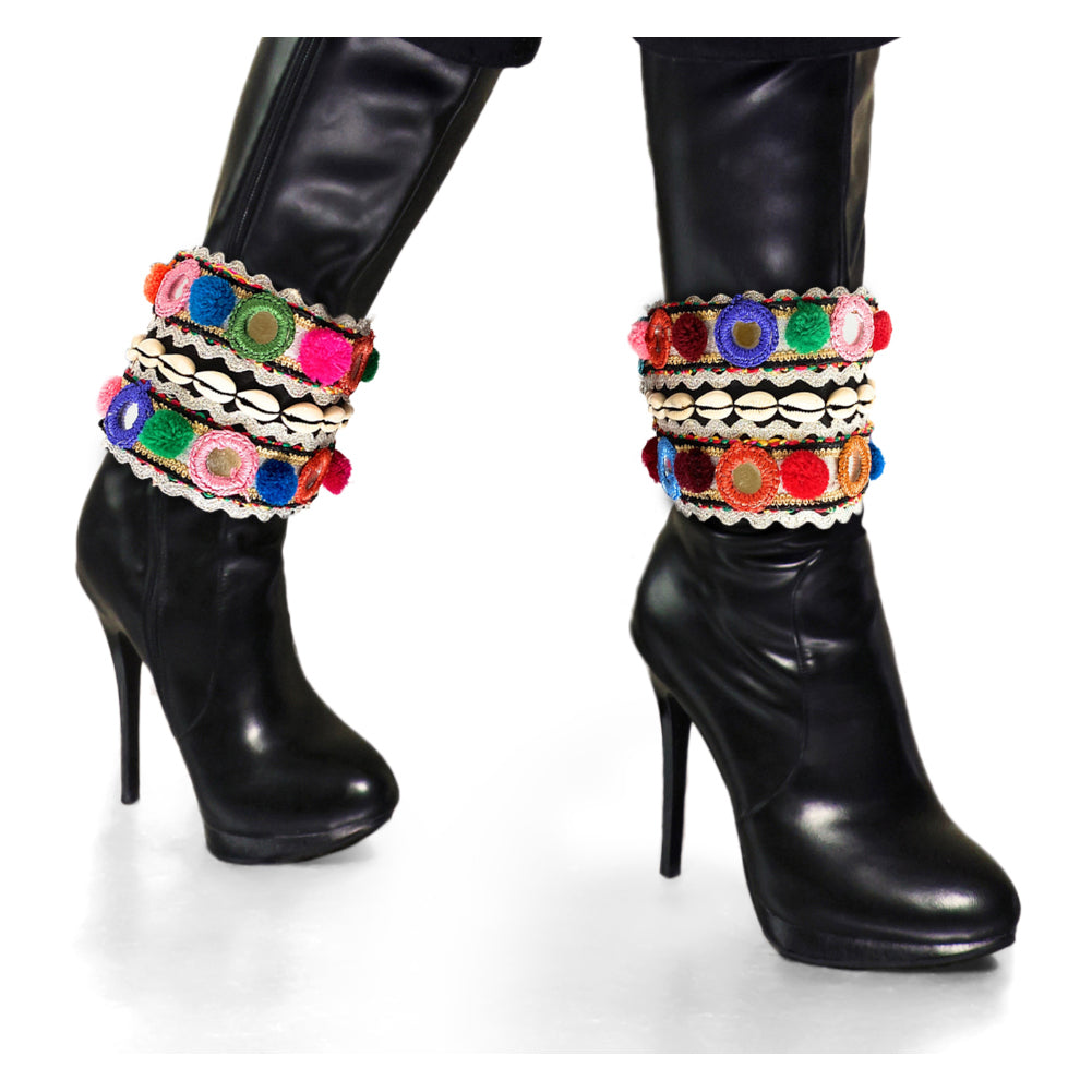 Boots with fabric cuff deals