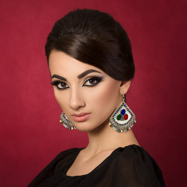 Handmade festival jewelry inspired by Afghan Kuchi tribal artistry